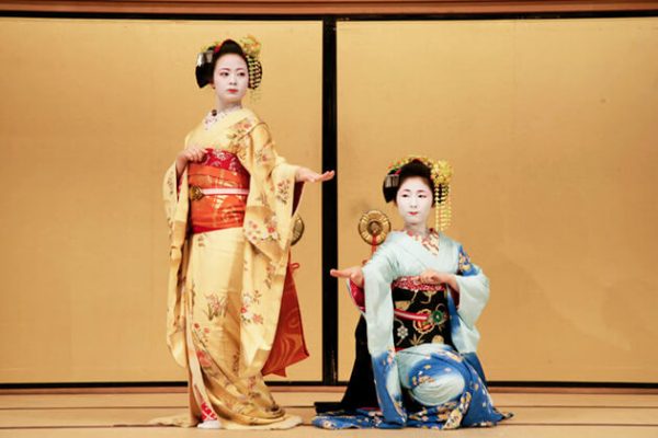 An up-close view of the art Maiko at Gion Corner