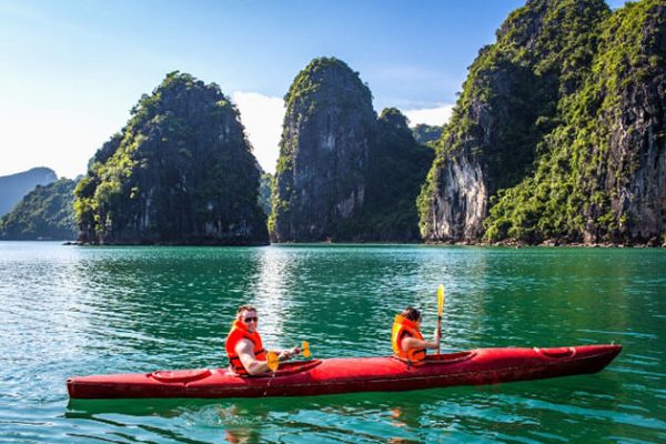 Boating in Halong Bay, Vietnam