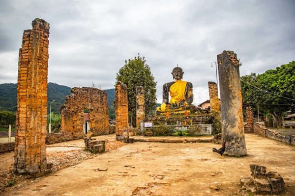 Buddha statue in Muang Khoun, Laos