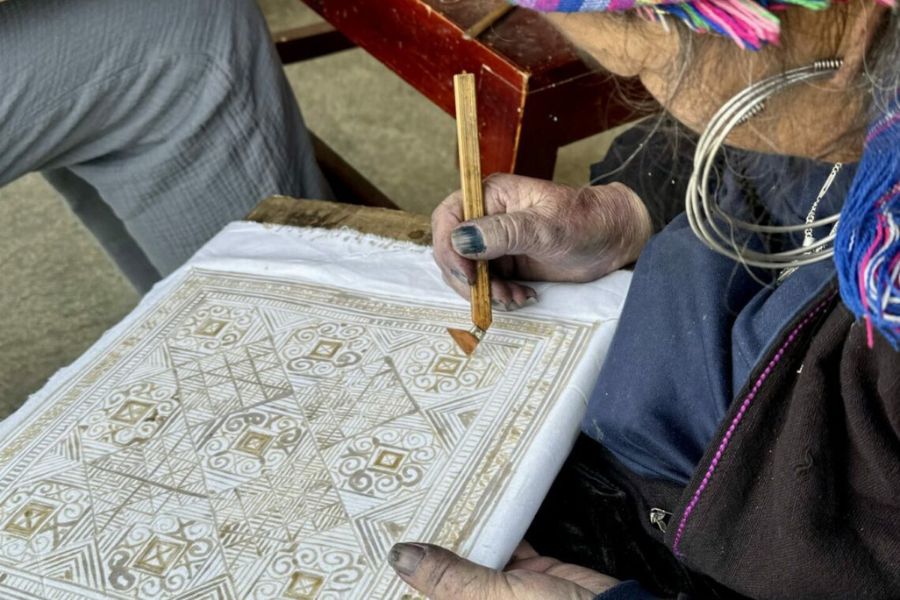 H'Mong Batik Art Workshop in Sapa Vietnam