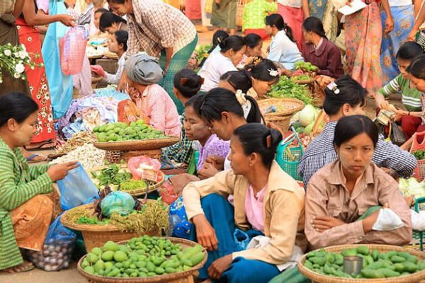 Nyaung-Oo-Market in Myanmar