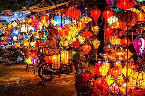 Picturesque Hoi An at night