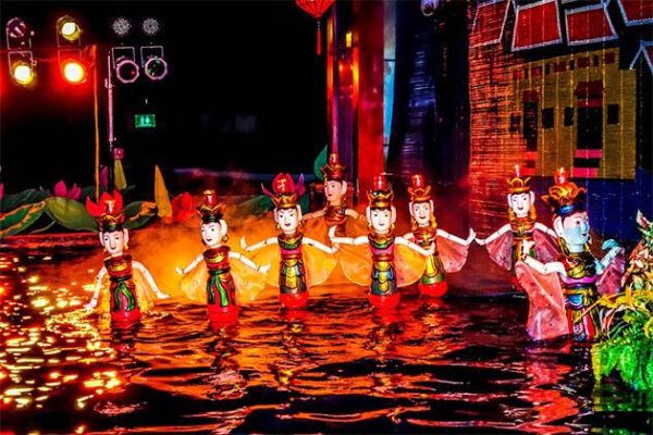 Water puppet show in Hanoi - Vietnam school trips