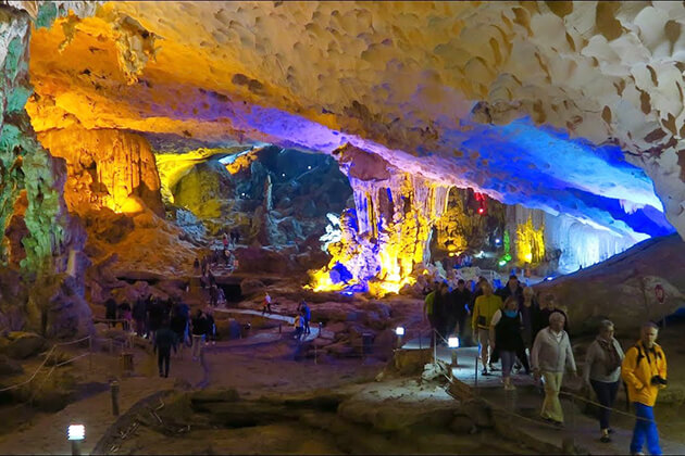 Sung Sot Cave exploration from Vietnam school tour package