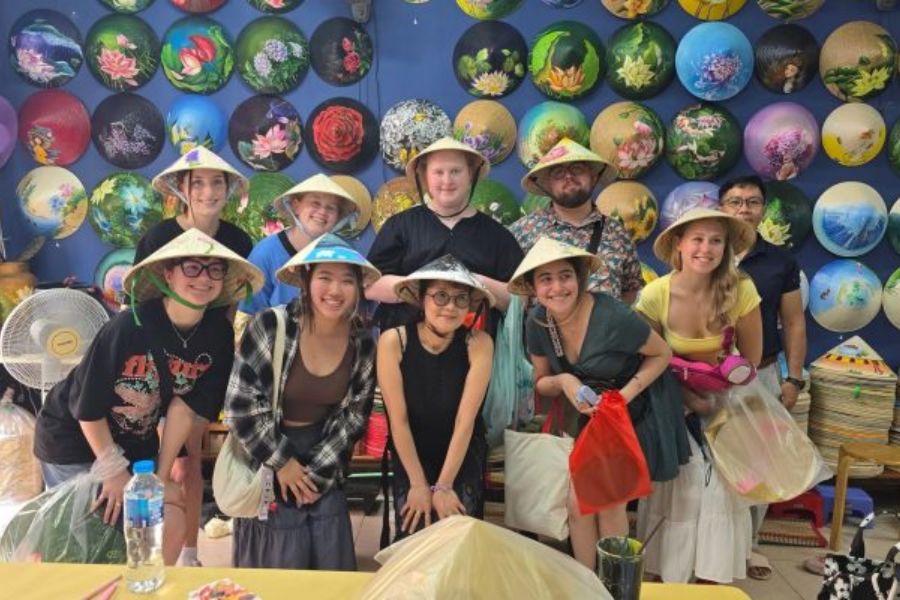 Vietnamese Conical Hat Painting - School Tour in Vietnam