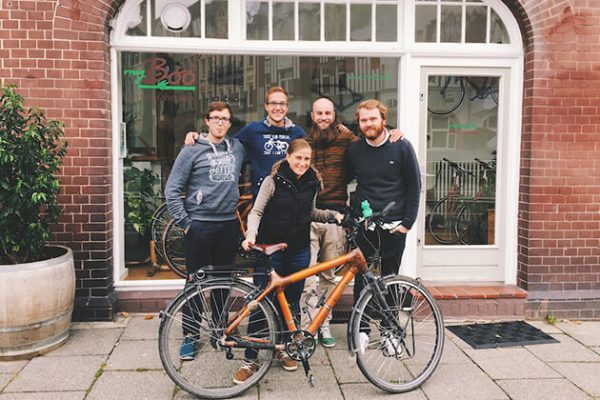 amazing bamboo bike from China school tour