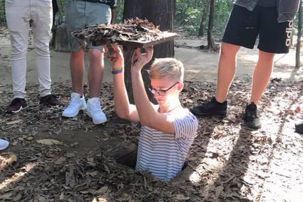 explore Cu Chi Tunnel from Vietnam school trips