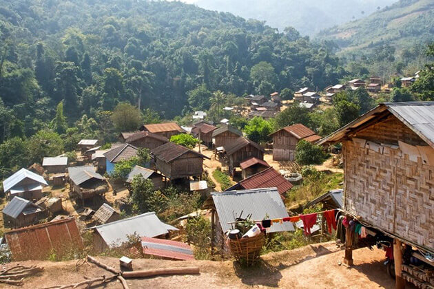 panoramic view of Ban Phavie Village in Laos
