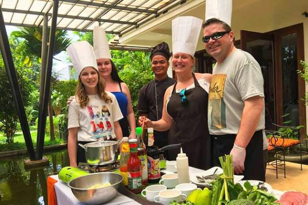 students of Cambodia school trips join Treak Village Cooking Class